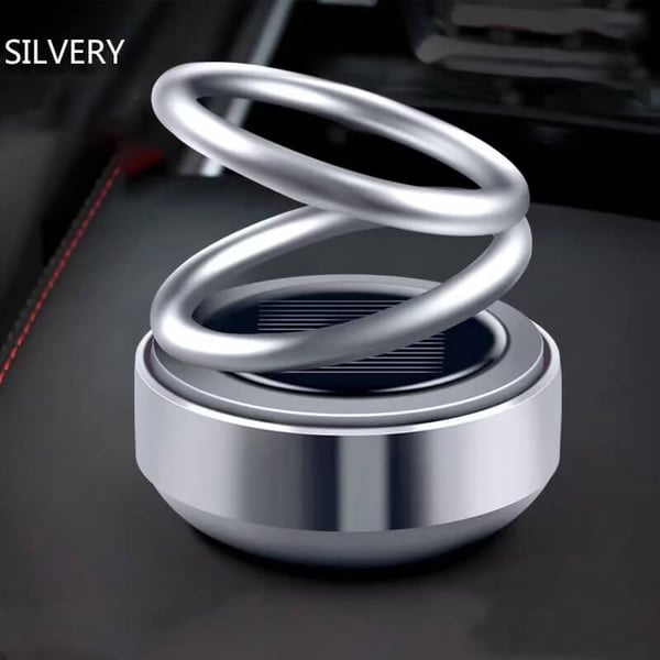 🔥LIMITED SALE 50% OFF🔥Solar Rotating Double Ring Suspension Car Aromatherapy Ornament