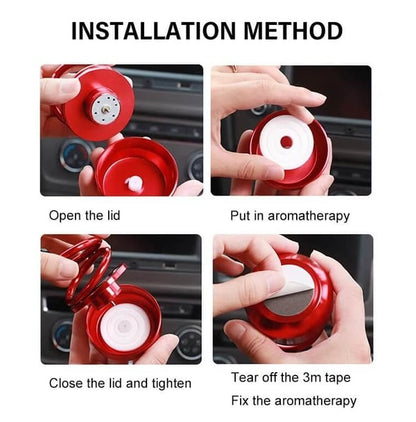 🔥LIMITED SALE 50% OFF🔥Solar Rotating Double Ring Suspension Car Aromatherapy Ornament