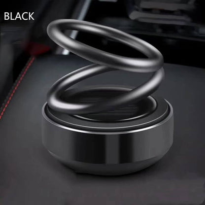 🔥LIMITED SALE 50% OFF🔥Solar Rotating Double Ring Suspension Car Aromatherapy Ornament