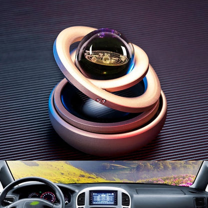 🔥LIMITED SALE 50% OFF🔥Solar Rotating Double Ring Suspension Car Aromatherapy Ornament