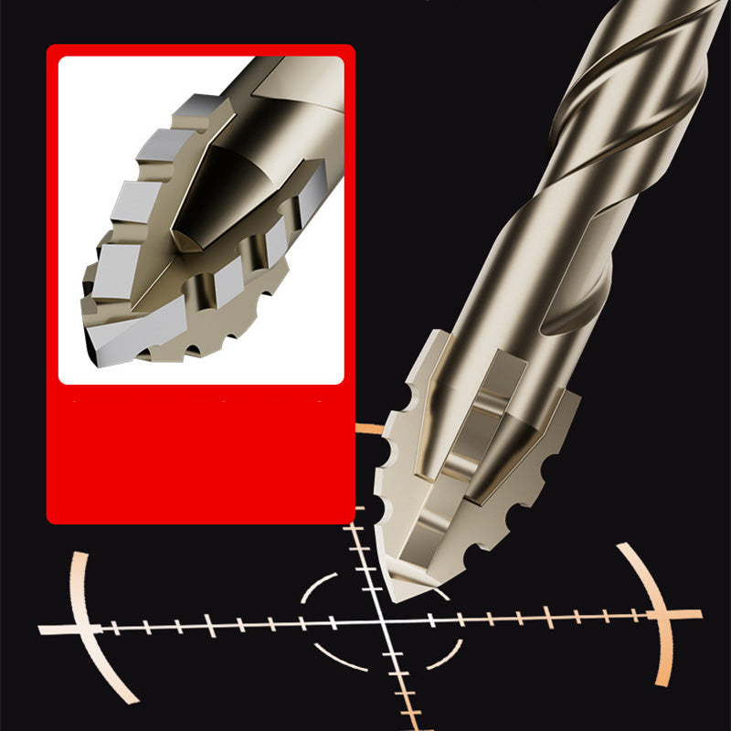 🔥Suitable for all scenarios🔥4-Piece Diamond Grit Drill Bit Set - Tile/Glass/Marble/Concrete Drill Bits (2025 Upgraded 4-Flute Eccentric Design)