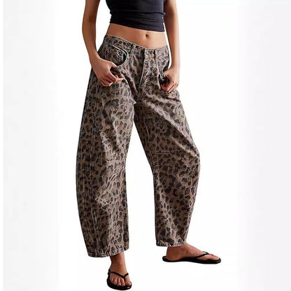 👖✨Spring Specials✨Casual Loose Leopard Print Pants with Pockets