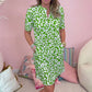 ✨Early Summer New✨Women's Casual Short Sleeve V-Neck Printed Dress