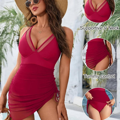 🌸Spring Specials💐 Slimming Mesh Sheer Sarong Wraps Swimsuit