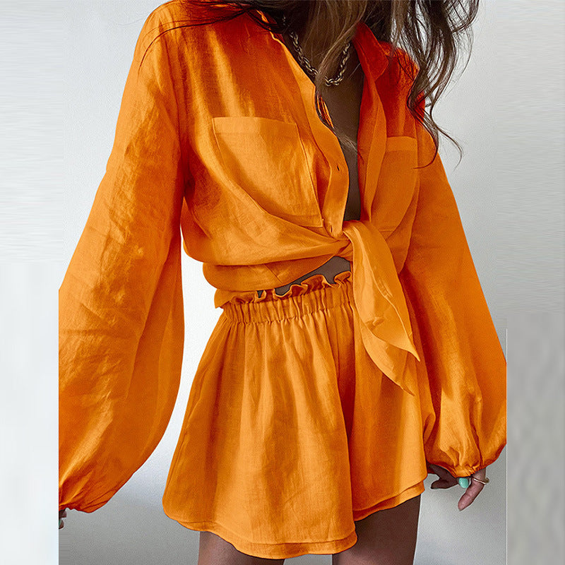 🩷Limited Sale 50% OFF🩷2-Piece Set-Women's Summer Shirt and Shorts