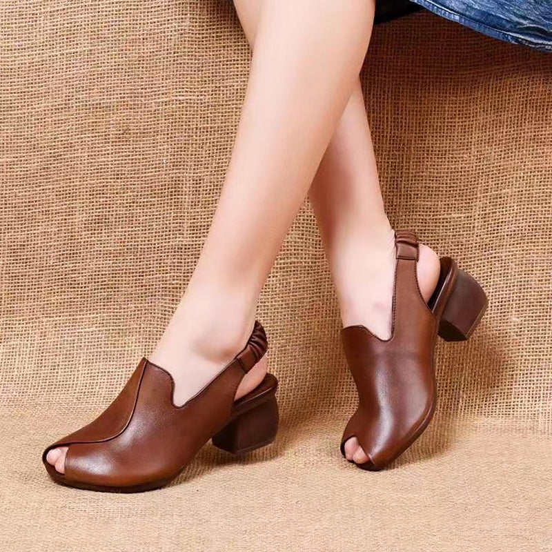 🌸Spring Specials🌸Women's Peep Toe Chunky Heel Sandals