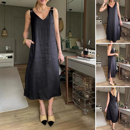 💖Limited Sale 50% OFF💖Women's V-neck Loose A-line Dress