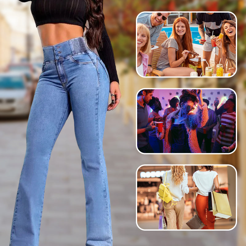 💖Big price reduction！💖Stretch flare jeans with a high waist