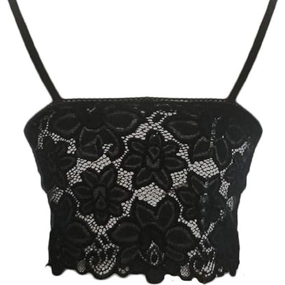 💕Spring New💕Women Floral Lace Lace Longline Bra Crop Top