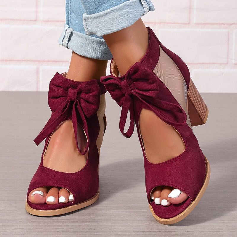 ✨Spring Specials✨Women’s Bow Open-Toe Chunky Heel Sandals