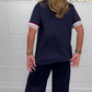 ✨Early Summer New✨Side Stripe Short Sleeve T-Shirt & Wide Leg Joggers Set