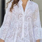 💕Spring New💕Solid Color V-Neck Loose Hollow Out Dress