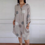 🌸Spring Specials💐 Women's Casual Printed Button-Down Shirt Dress