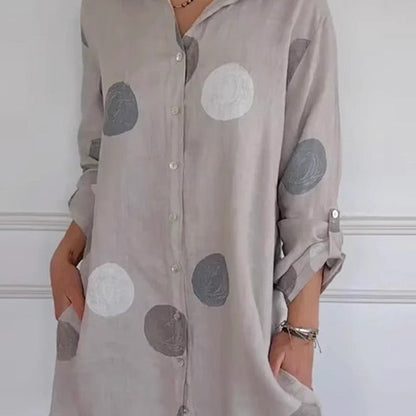 🌸Spring Specials💐 Women's Casual Printed Button-Down Shirt Dress
