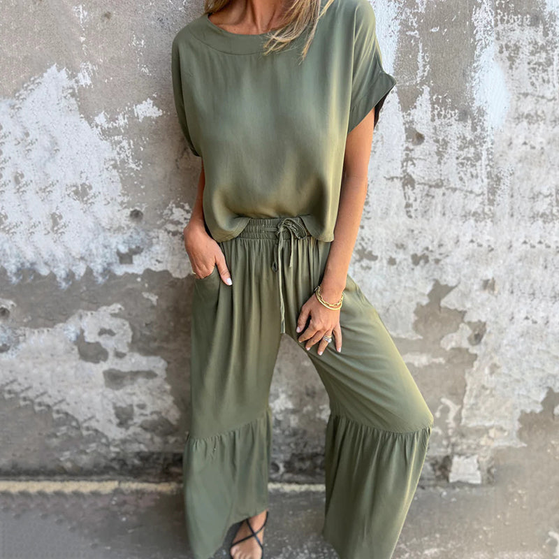 💕Spring New💕Women's Solid Color Casual Two-Piece Set