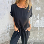 💕Spring New💕Women's Solid Color Casual Two-Piece Set