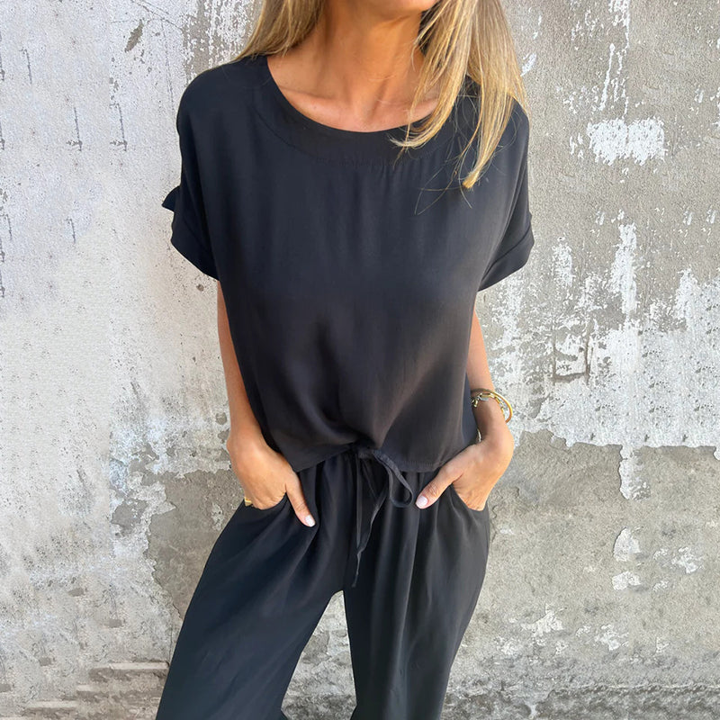 💕Spring New💕Women's Solid Color Casual Two-Piece Set