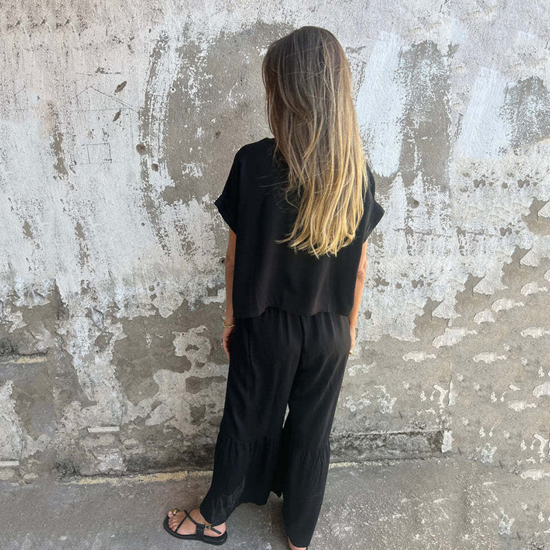 💕Spring New💕Women's Solid Color Casual Two-Piece Set