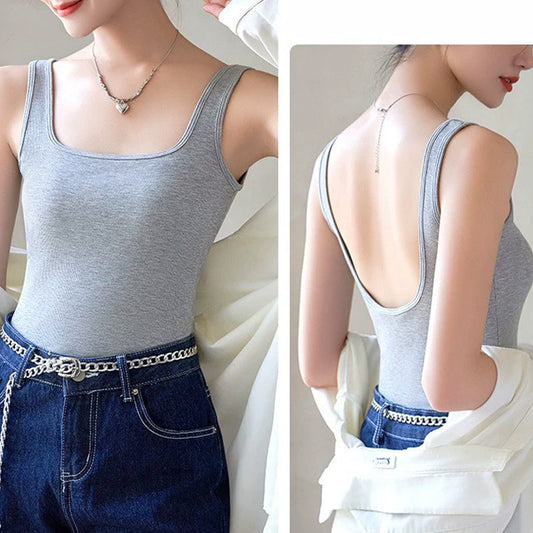 👙🌟Women's Comfortable Backless Tank Top with Built-in Bra💕 Effortless Comfort, Built-in Support, Summer Must-Have!