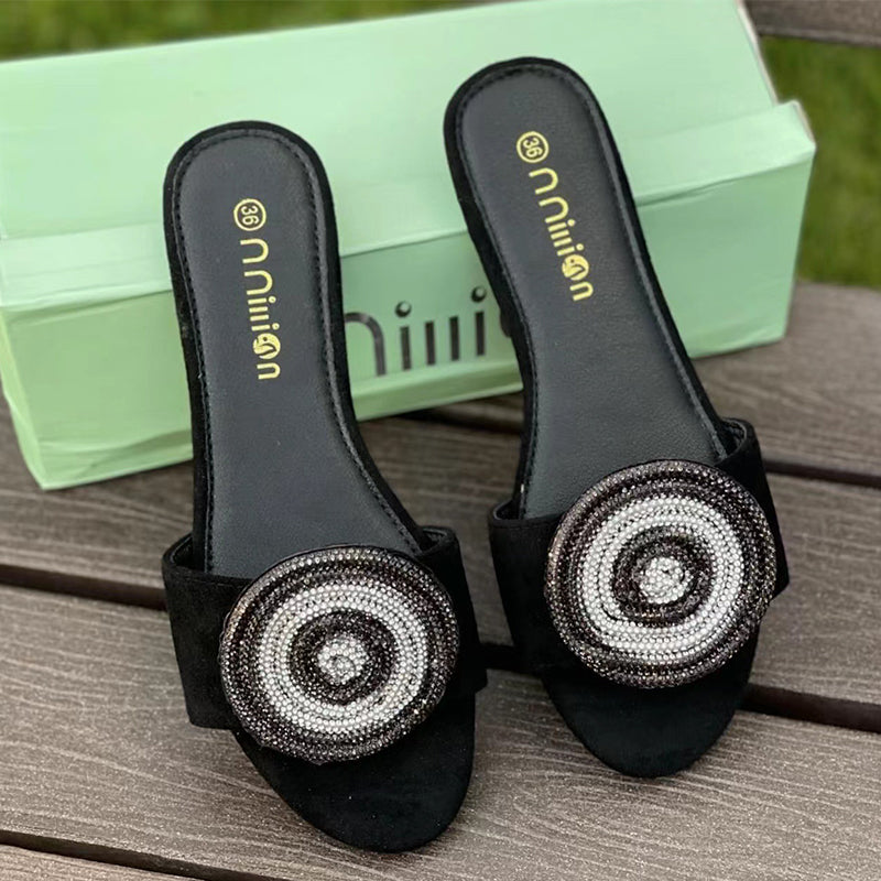 💕Spring New💕Women’s Elegant Rhinestone Slide Sandals
