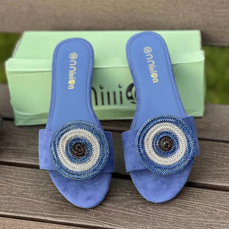 💕Spring New💕Women’s Elegant Rhinestone Slide Sandals