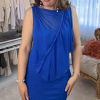 💙Spring Specials💙 Women's Multi-Wear Solid Color Deep V-Neck Chiffon Casual Dresses