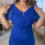 💙Spring Specials💙 Women's Multi-Wear Solid Color Deep V-Neck Chiffon Casual Dresses