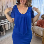 💙Spring Specials💙 Women's Multi-Wear Solid Color Deep V-Neck Chiffon Casual Dresses