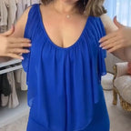 💙Spring Specials💙 Women's Multi-Wear Solid Color Deep V-Neck Chiffon Casual Dresses