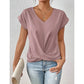 💥Last Day Sale 50% OFF👚Casual Short Sleeve Elegant V-neck Twist Tee