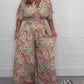 🌸Spring Specials🌸Women's V-Neck Printed Short-Sleeve Jumpsuits