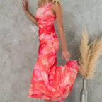 🌸Spring Specials🌸Women's Elegant Floral Print Ruched One-Shoulder Dress