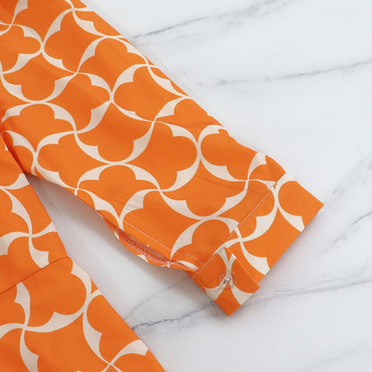 🌸Spring Specials💐 Women’s Trendy Orange Printed Dress with 3/4 Sleeves