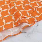 🌸Spring Specials💐 Women’s Trendy Orange Printed Dress with 3/4 Sleeves