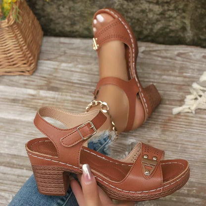 🔥Hot Sale 50% OFF Only Today👡Women's Chunky Heel Sandals
