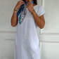 🏖️Summer Hot Sale 50% OFF🌼Women's Round Neck Short Sleeve Cotton Linen Dress
