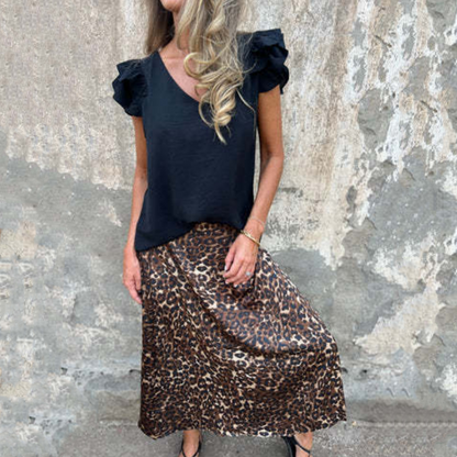 💕Spring New💕Women's Stylish Leopard Print Long Skirt