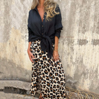 💕Spring New💕Women's Stylish Leopard Print Long Skirt