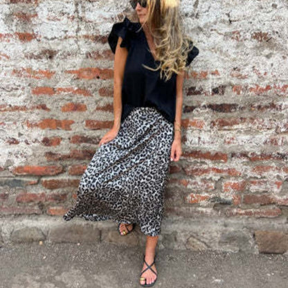 💕Spring New💕Women's Stylish Leopard Print Long Skirt
