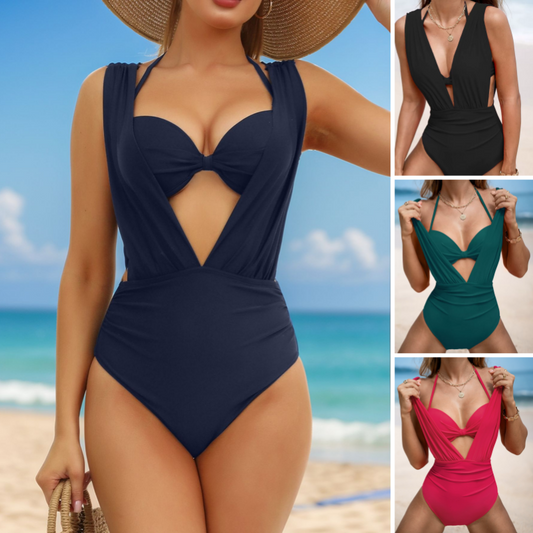 🏖️Last Day Special Sale 49% OFF🩱Summer Explosion Women's Tie Solid Color Swimsuit 2-PCS Set