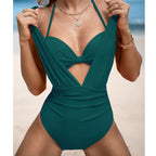 🏖️Last Day Special Sale 49% OFF🩱Summer Explosion Women's Tie Solid Color Swimsuit 2-PCS Set