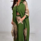 🩷Summer Special Offer🌼Full Button Down Long Shirt & Drawstring Pants Set