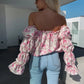 🌸🌸🌸Floral Print Smocked Off-the-Shoulder Top🌸🌸🌸