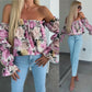 🌸🌸🌸Floral Print Smocked Off-the-Shoulder Top🌸🌸🌸