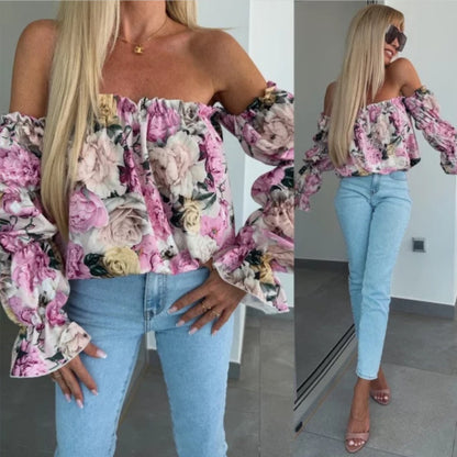🌸🌸🌸Floral Print Smocked Off-the-Shoulder Top🌸🌸🌸