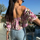 🌸🌸🌸Floral Print Smocked Off-the-Shoulder Top🌸🌸🌸