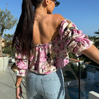 🌸🌸🌸Floral Print Smocked Off-the-Shoulder Top🌸🌸🌸