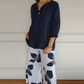 🌸Seasonal dress 60% OFF🌸Women's Crew Neck Tops ＆ Printed Trousers Set🎁