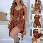 🌸LAST DAY SALE 50% OFF🌸Sassy Ruffles Duo - Cami & Shorts