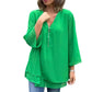 🌸50% OFF🌸Double-Layer V-neck Zipper 3/4 Sleeves Soft Tops